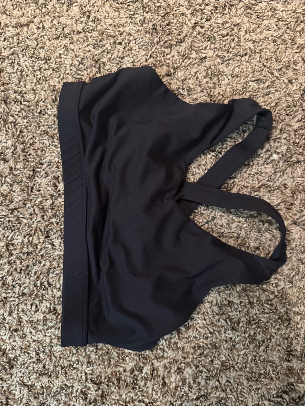 lululemon black strappy crossback sports bra